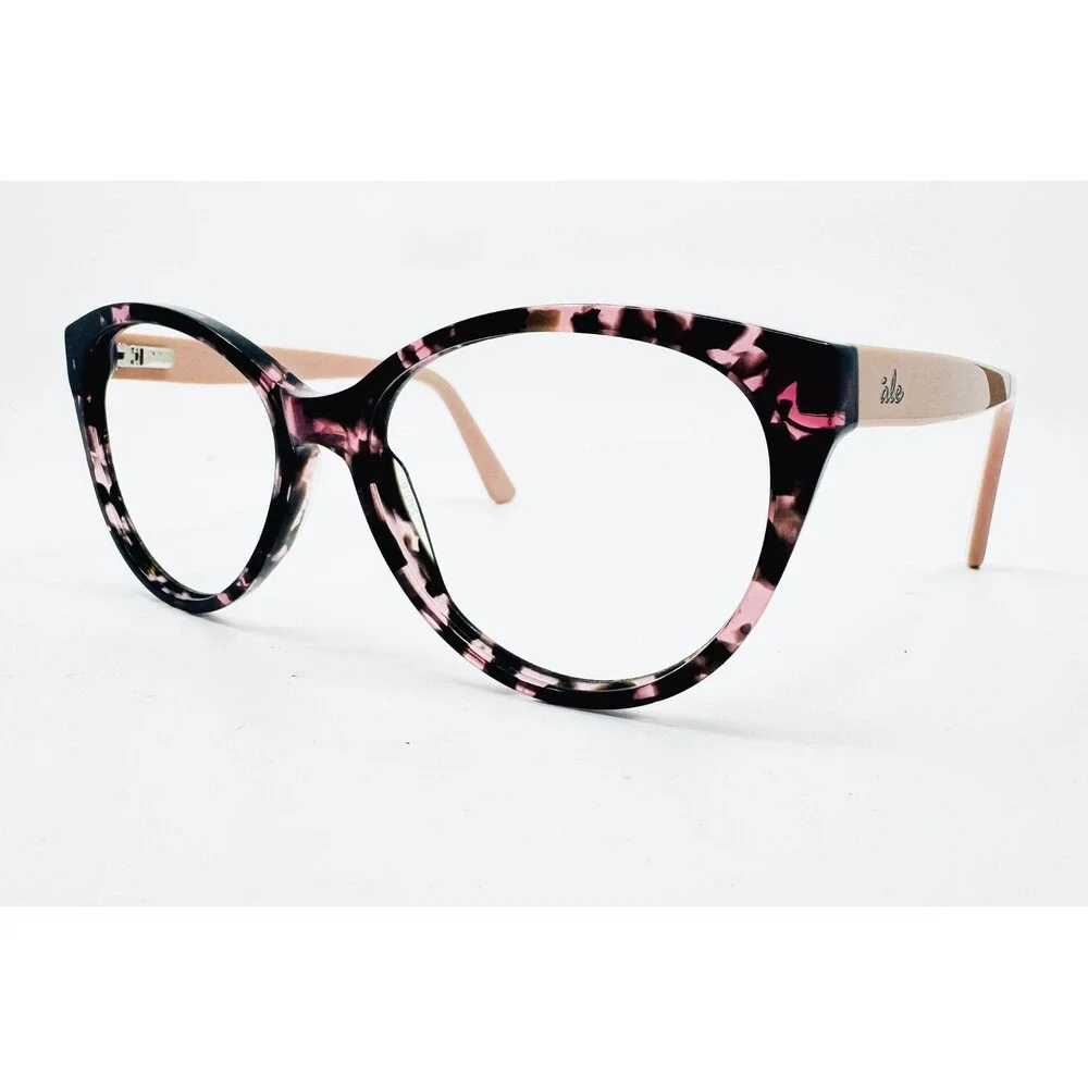 Ale by Alessandra Eyeglasses Womens Pink Tortoise Cat Eye Frames 54-16-135